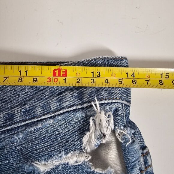 Madewell Rivet & Thread Distressed Straight-Leg Jeans Retro Distressed Size 24 - Picture 12 of 16